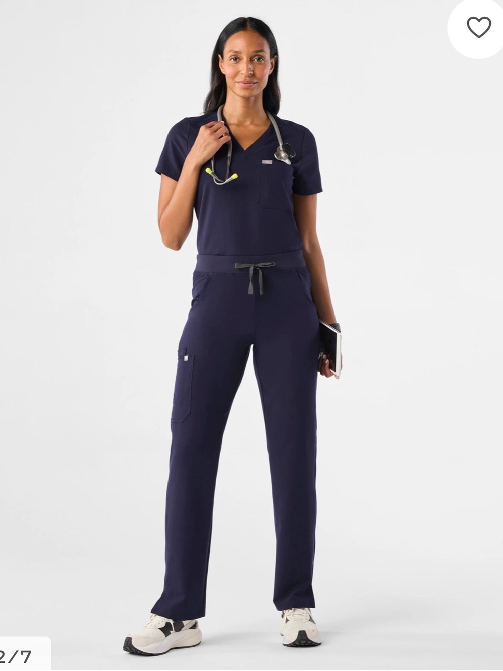 Figs Navy Kade Straight-Leg Scrub Pant Large Tall